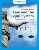 Introduction to Law and the Legal System 12th Edition cover for ISBN 9780357660164