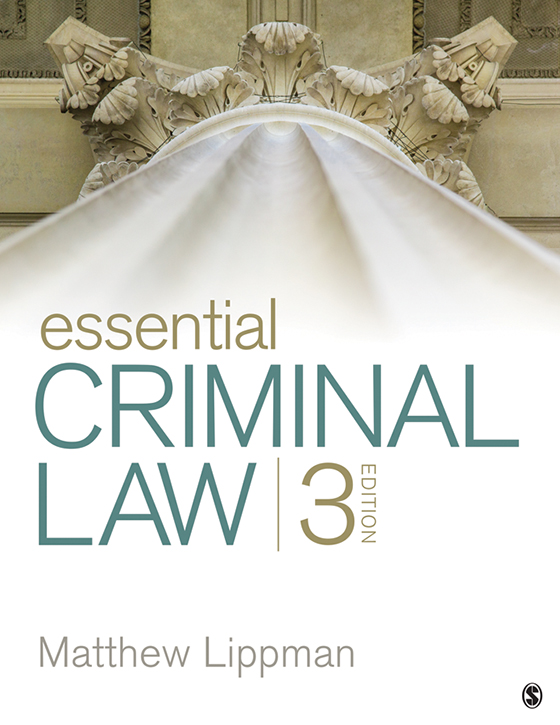 Essential Criminal Law 3rd Edition cover, ISBN 9781544355986