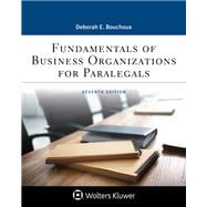Fundamentals of Business Organizations for Paralegals seventh edition cover for ISBN 9781543826920